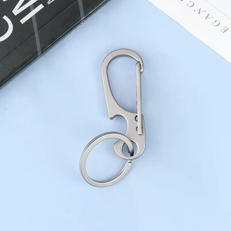 Bottle Opener Keyring - 1Pc Titanium Alloy Carabiner Outdoor Multi-function