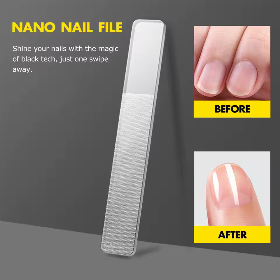 1/8Pcs Glass Nail Shiner Upgra - Nail File Titanium recension och pris