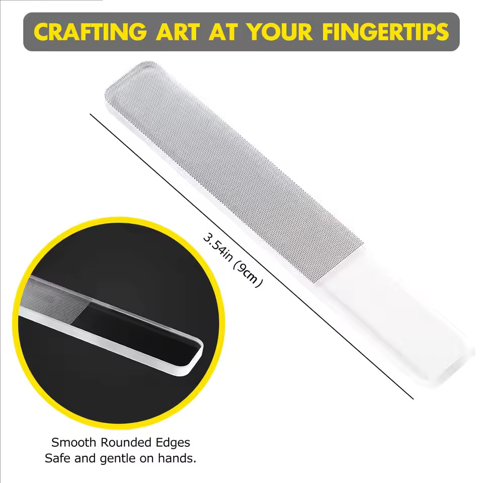 1/8Pcs Glass Nail Shiner Upgra - Nail File Titanium recension och pris