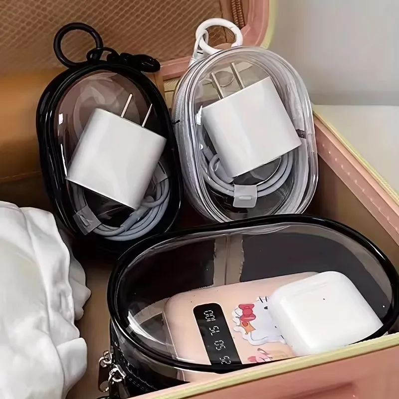 Portable Mini Transparent Stor - Cable Winder Keychain recension och pris