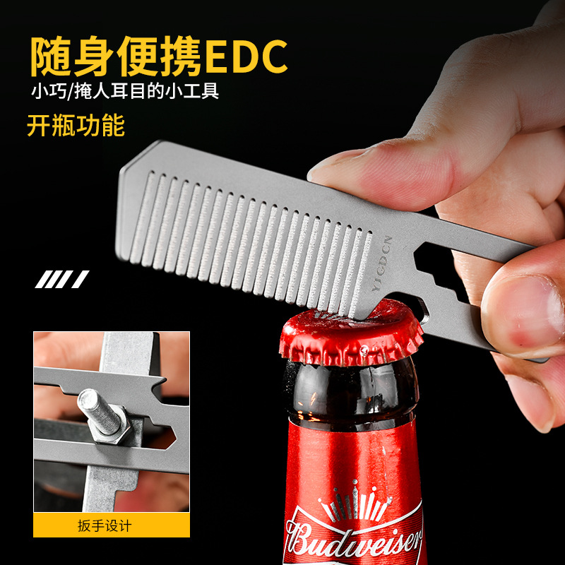TC4 Titanium Alloy Comb, Bottl - Comb Pocket Titanium recension och pris