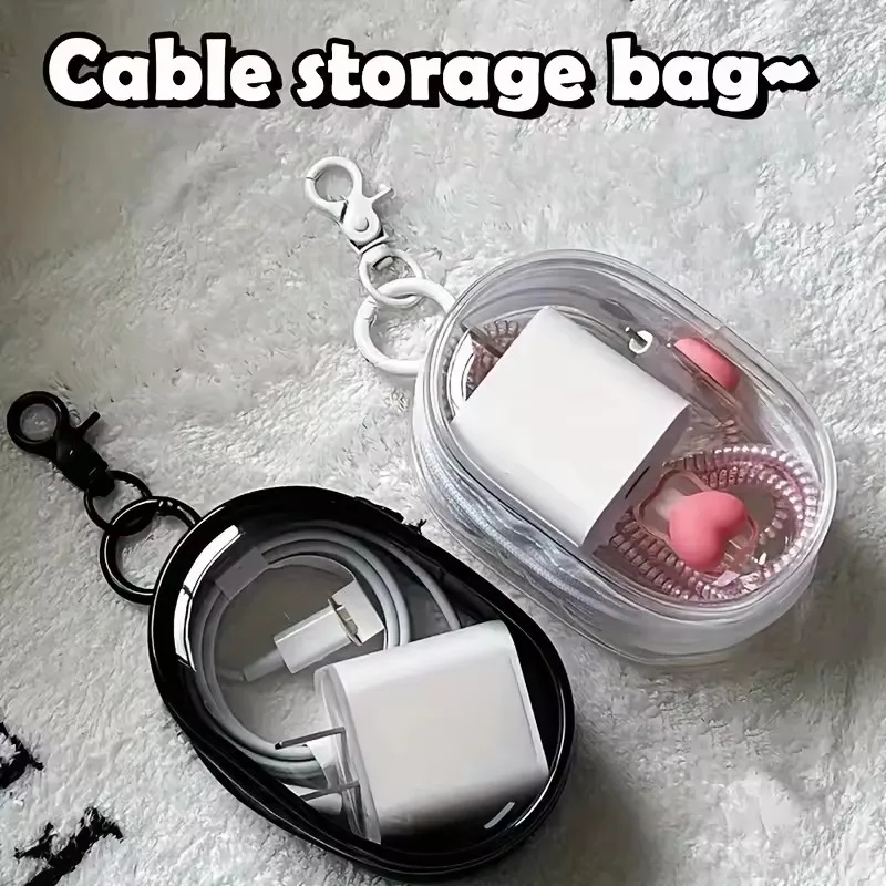 Portable Mini Clear Zipper Sto - Cable Winder Keychain recension och pris