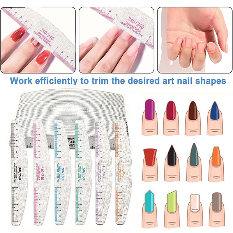 50/100pcs Rule Print Nail File - Nail File Titanium recension och pris