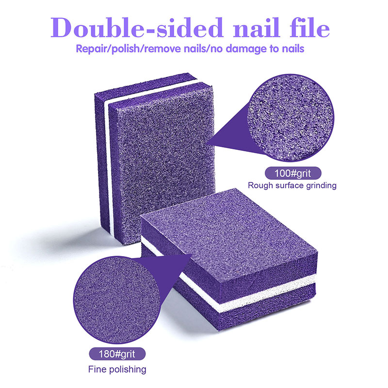 10/50pcs Mini Nails Art Buffer - Nail File Titanium recension och pris
