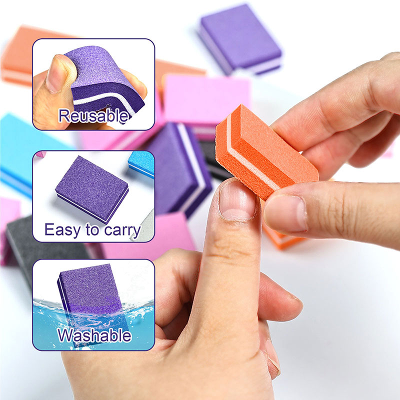 10/50pcs Mini Nails Art Buffer - Nail File Titanium recension och pris