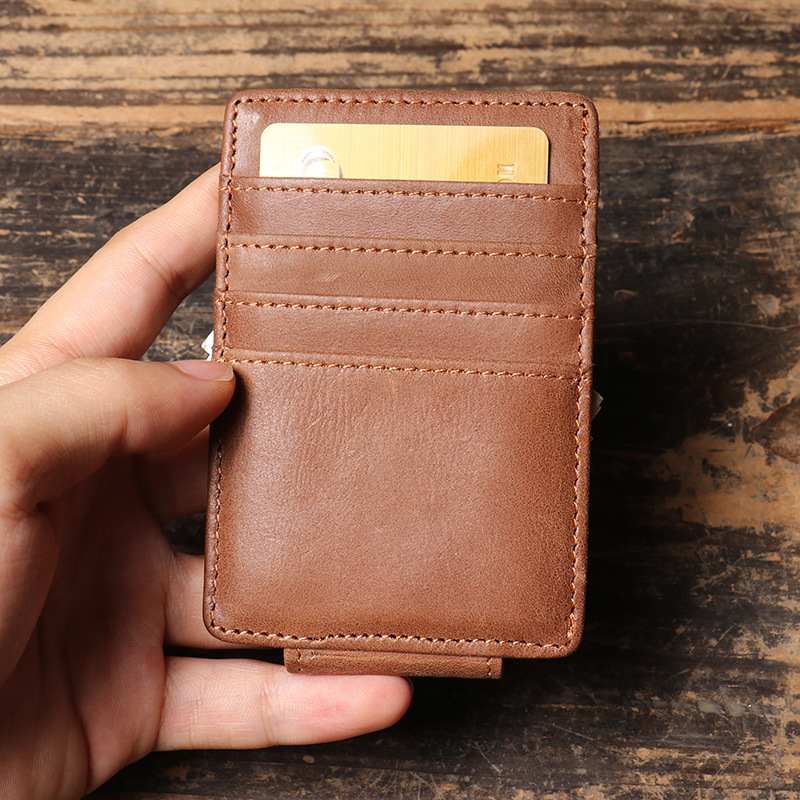 Men Slim Money Clip Wallet Lea - Money Clip Magnetic recension och pris