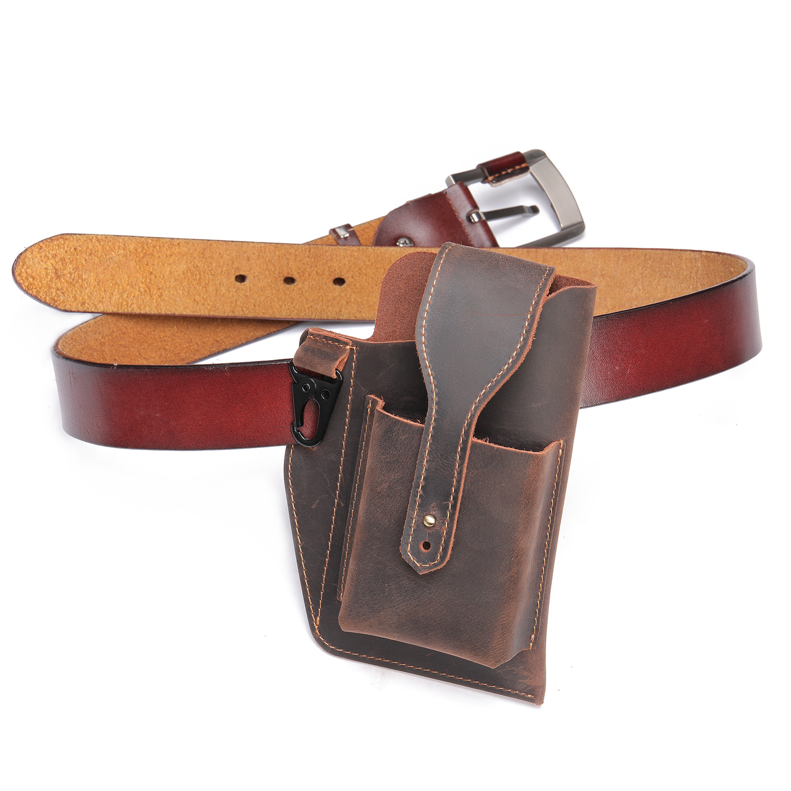 Crazy Horse Leather Phone Hols - Leather Edc. Carry Pouch recension och pris