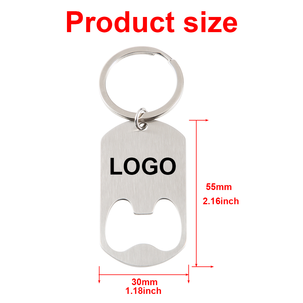 Custom Company Logo Stainless  - Bottle Opener Keyring recension och pris