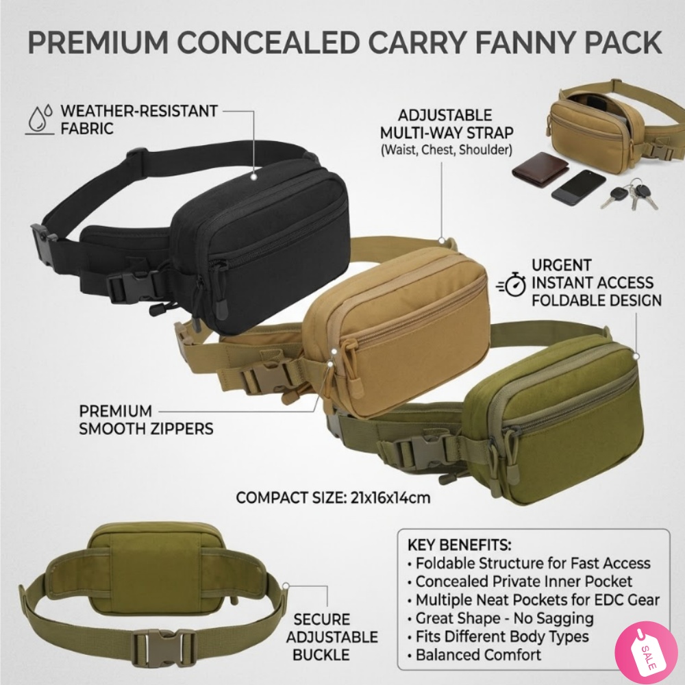 Tactical Concealed Carry Fanny - Edc Carry Fanny Pack recension och pris
