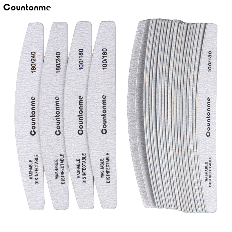 10Pcs/20Pcs Professional Woode - Nail File Titanium recension och pris