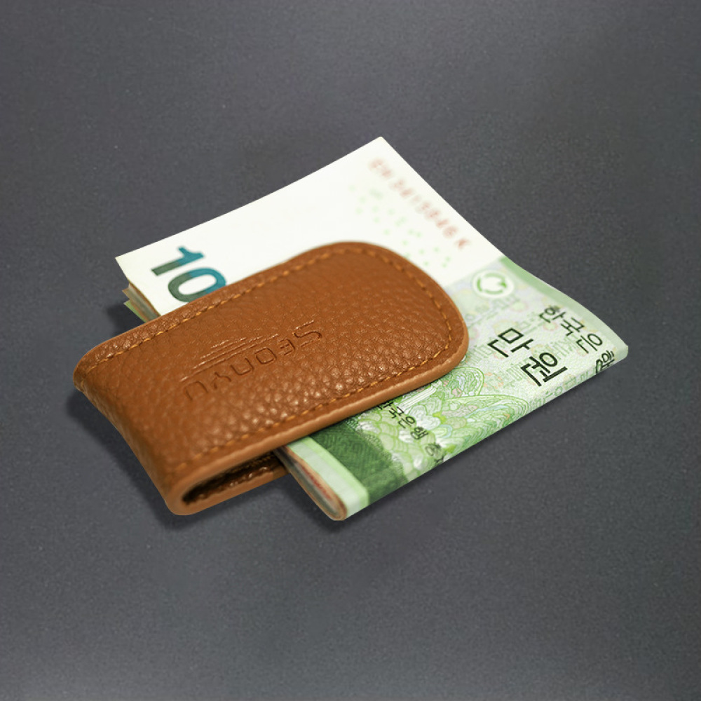 Luxury Cowhide Leather Magneti - Money Clip Magnetic recension och pris