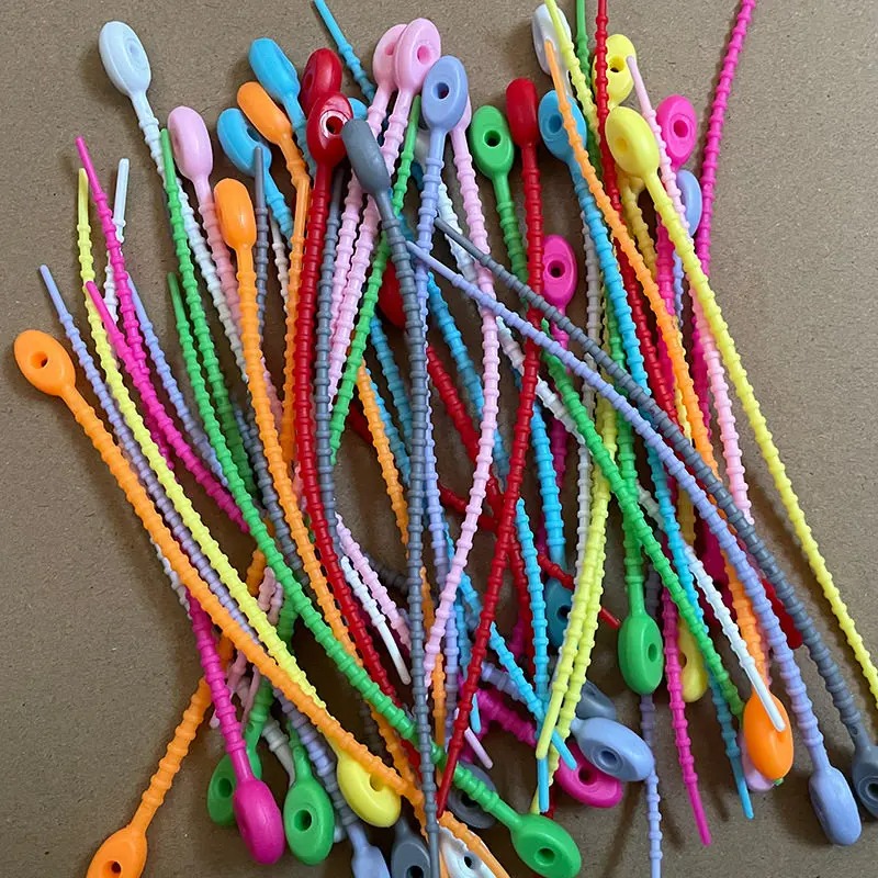 10/200Pcs Silicone Cable Ties  - Cable Winder Keychain recension och pris