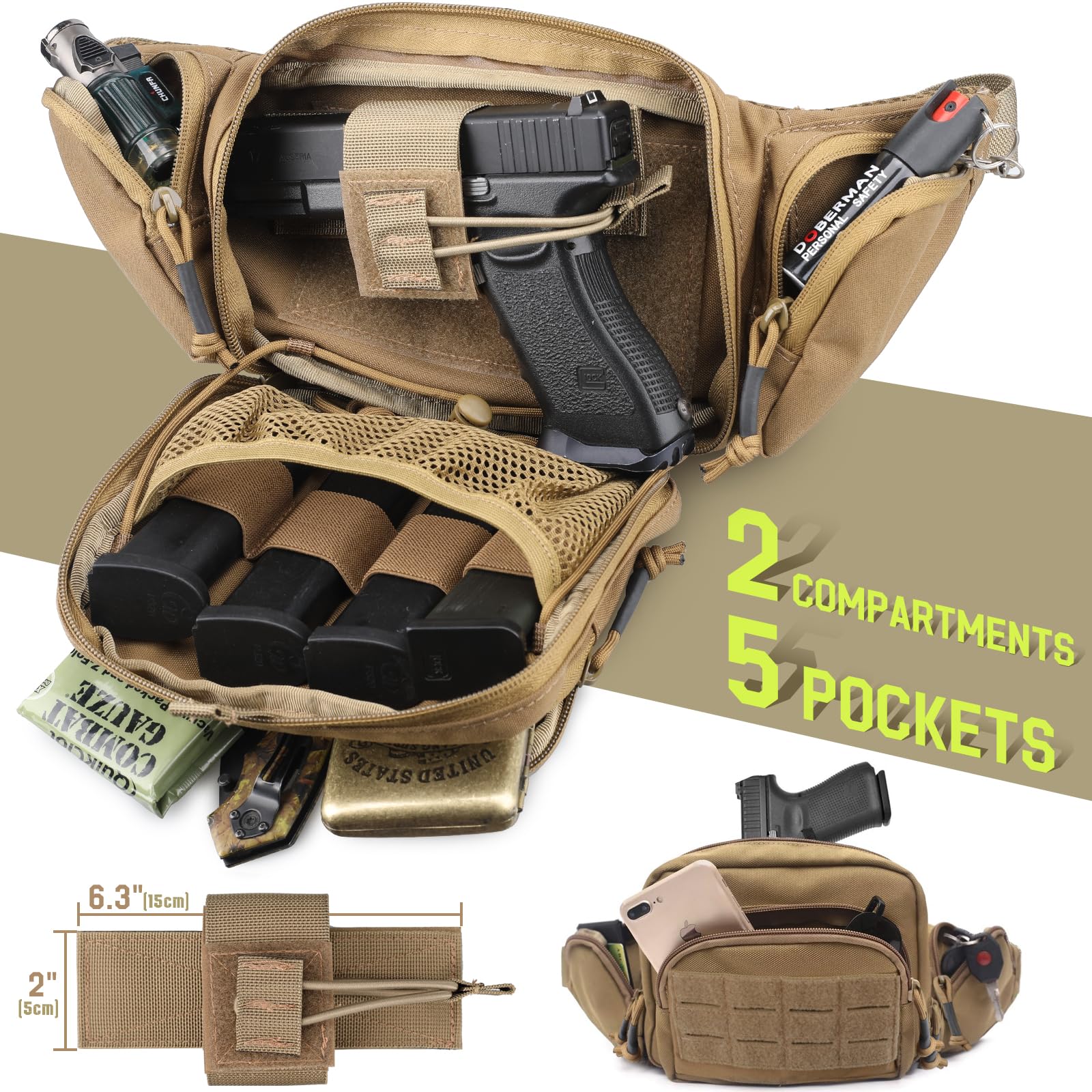 Tactical Concealed Carry Fanny - Edc Carry Fanny Pack recension och pris