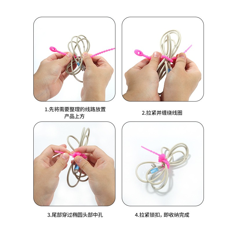 random color5pcs Multifunction - Cable Winder Keychain recension och pris