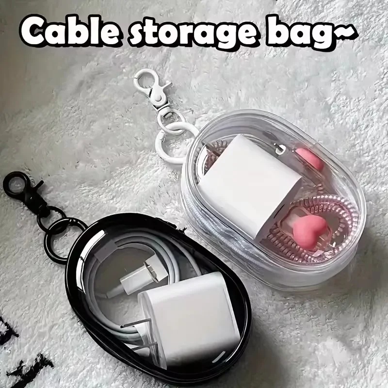 Portable Mini Clear Zipper Sto - Cable Winder Keychain recension och pris