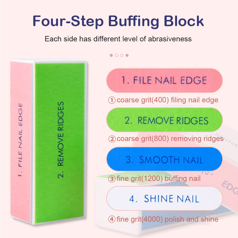 5/10pcs Nail Buffer Block 4 St - Nail File Titanium recension och pris