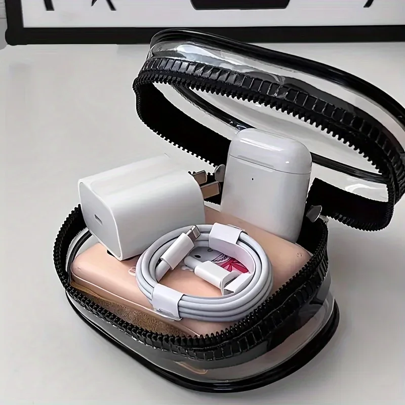 Portable Mini Clear Zipper Sto - Cable Winder Keychain recension och pris