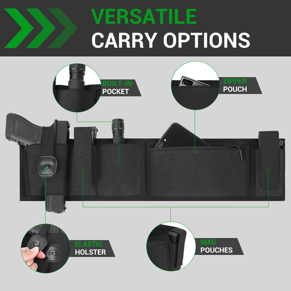 Belly Band Gun Holster Conceal - Edc Carry Handgun recension och pris