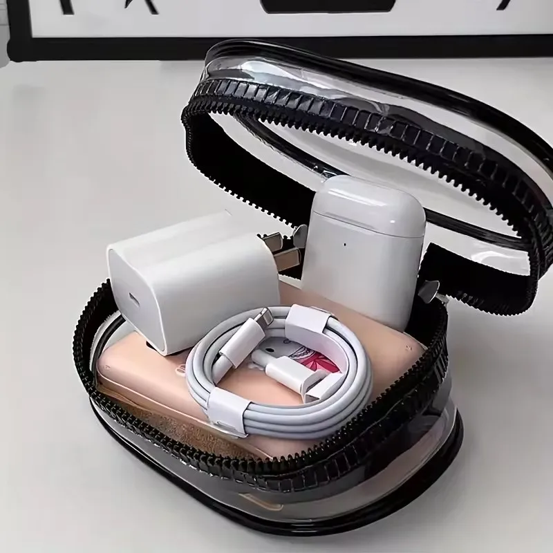 Portable Mini Clear Zipper Sto - Cable Winder Keychain recension och pris